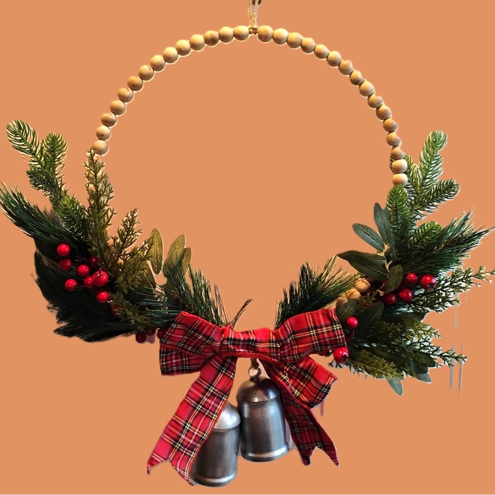 Festive Holiday Wreath with Bells